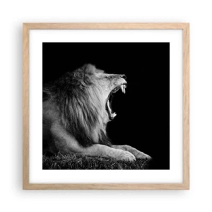 Pôster com moldura de carvalho claro - Sem dúvida alguma - 40x40 cm