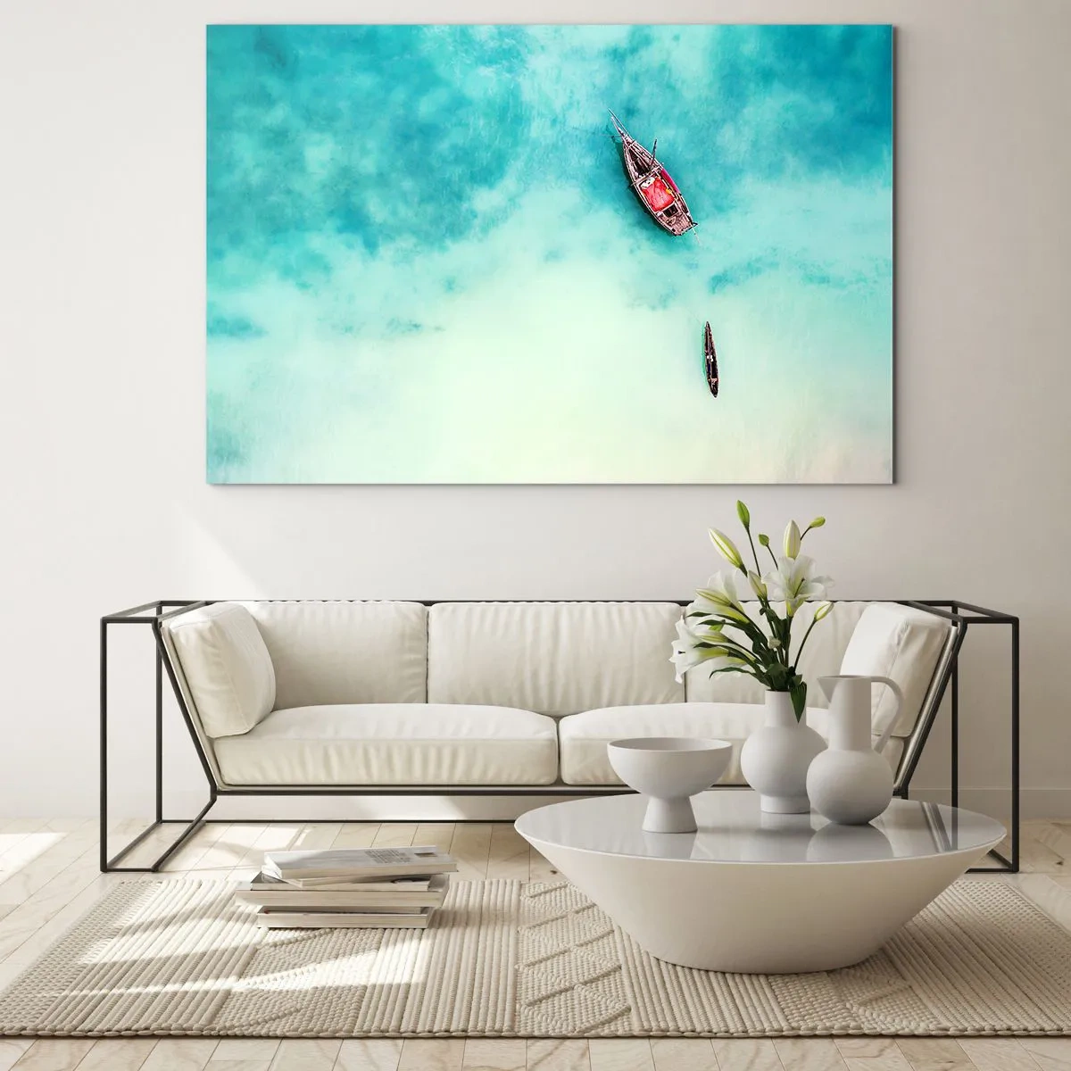 Quadro em vidro - As praias de Zanzibar - 100x70 cm