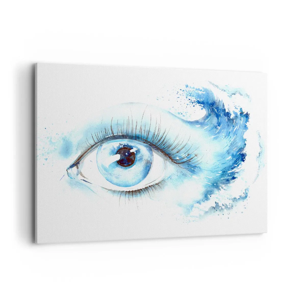 Quadro em tela - Mergulho no olhar azul - 100x70 cm