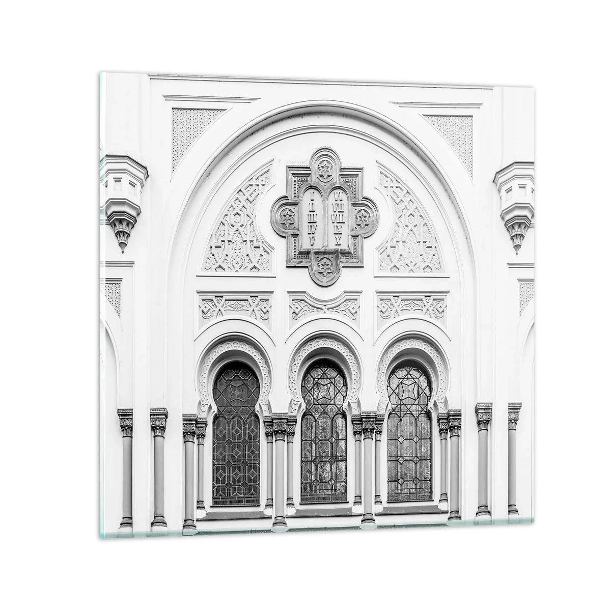 Quadro em vidro - Na fronteira das culturas - 70x70 cm