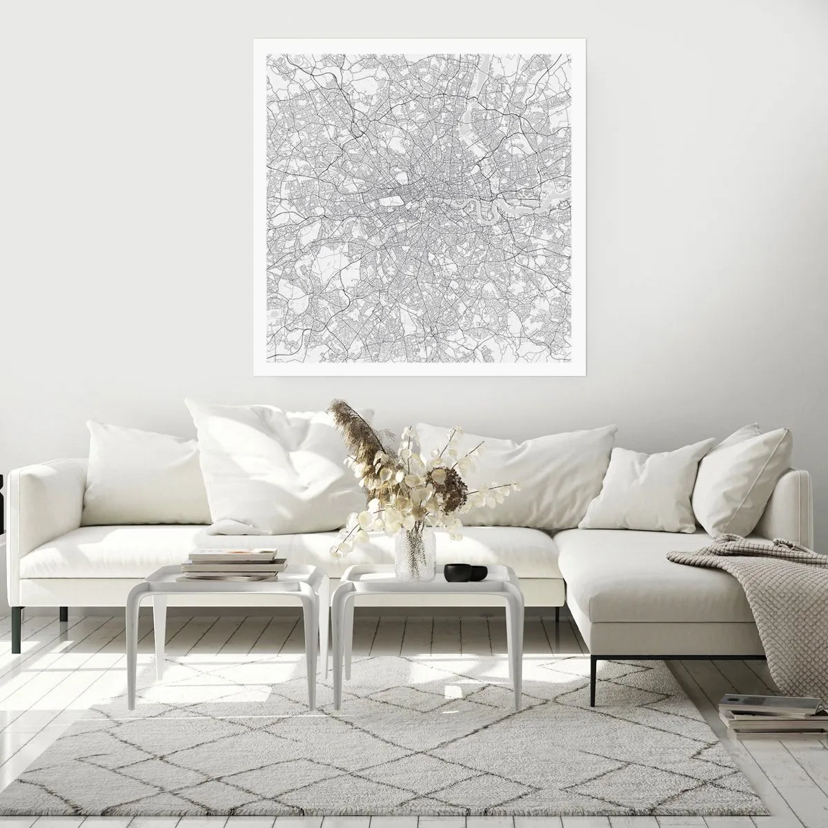 Pôster - Mapa do labirinto de Londres - 50x50 cm