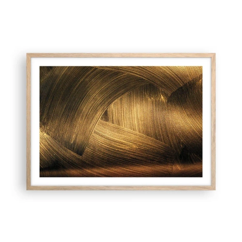 Pôster com moldura de carvalho claro - No labirinto dourado - 70x50 cm