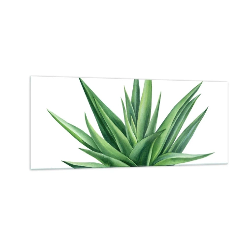 Quadro em vidro - Verde – força – vida - 100x40 cm