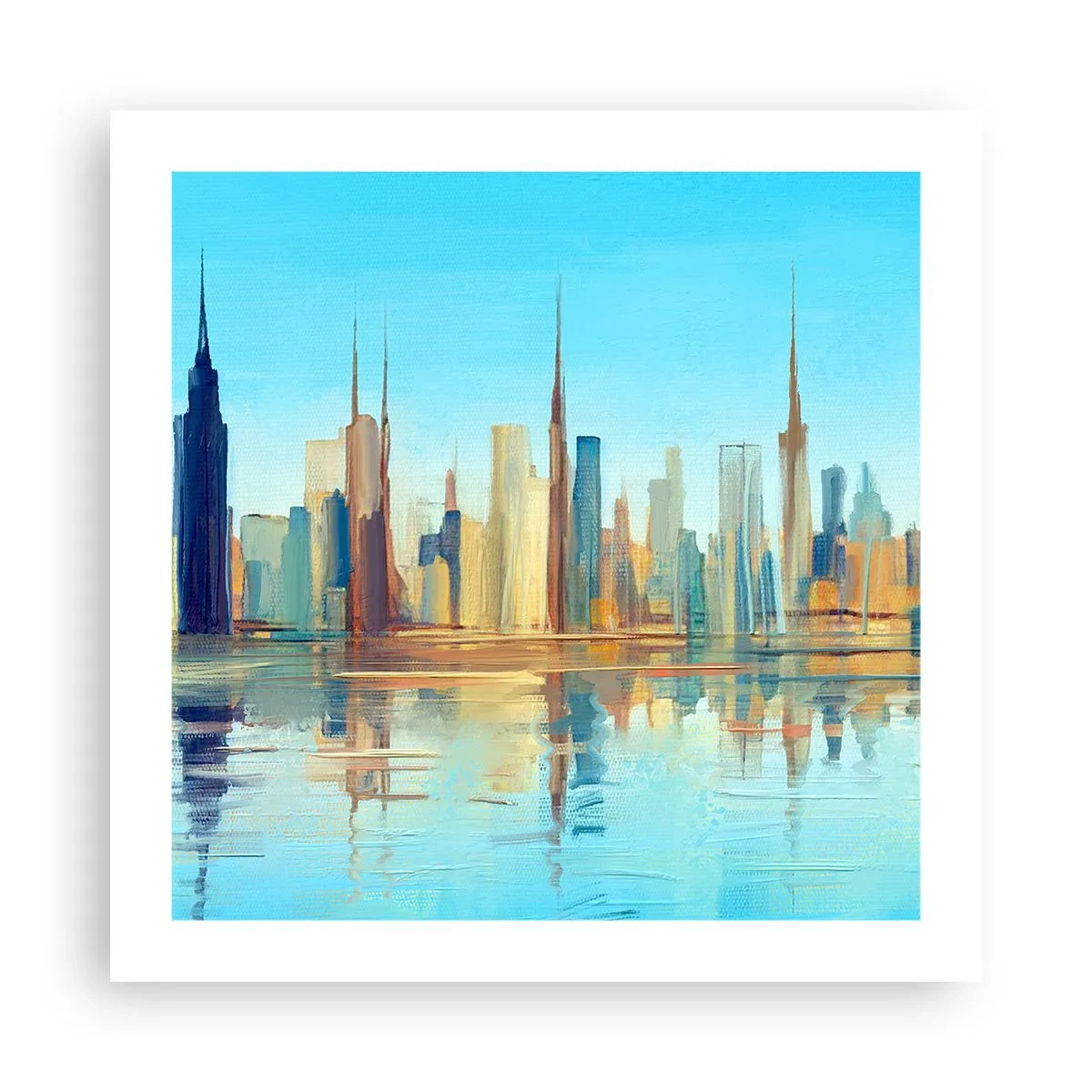Pôster - Uma metrópole ensolarada - 50x50 cm