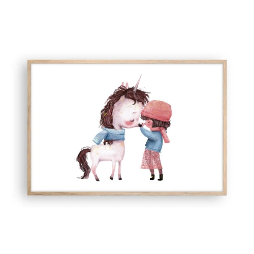 Pôster com moldura de carvalho claro - Conto do inverno - 91x61 cm