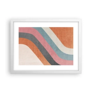 Pôster em moldura branca - Composição diagonal – movimento - 40x30 cm