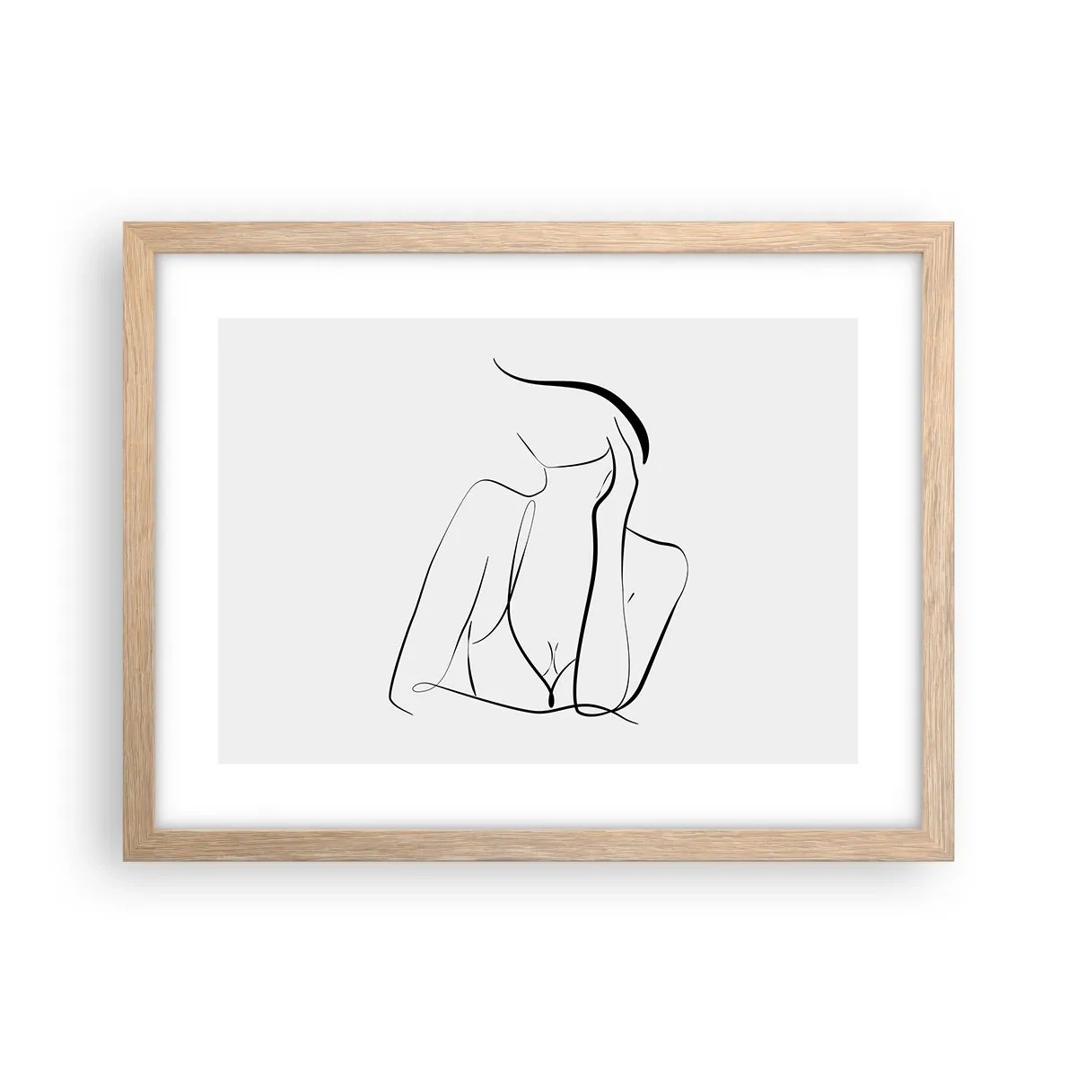 Pôster com moldura de carvalho claro - Na onda dos sonhos - 40x30 cm