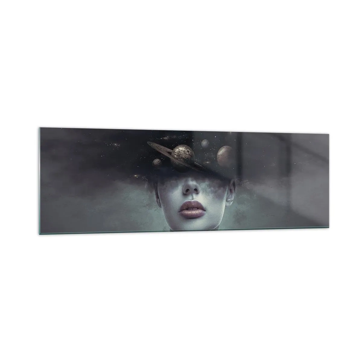 Quadro em vidro - E os planetas estão a enlouquecer... - 160x50 cm