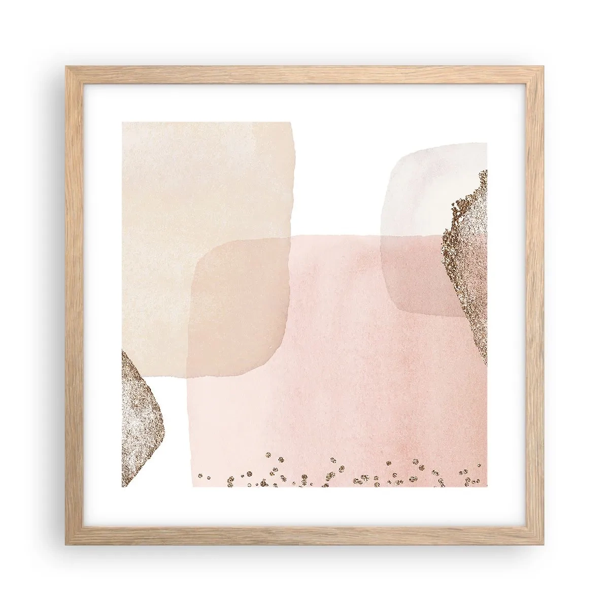 Pôster com moldura de carvalho claro - Olhar através da cor - 40x40 cm