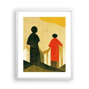 Pôster em moldura branca - Ainda há um longo caminho a percorrer - 40x50 cm