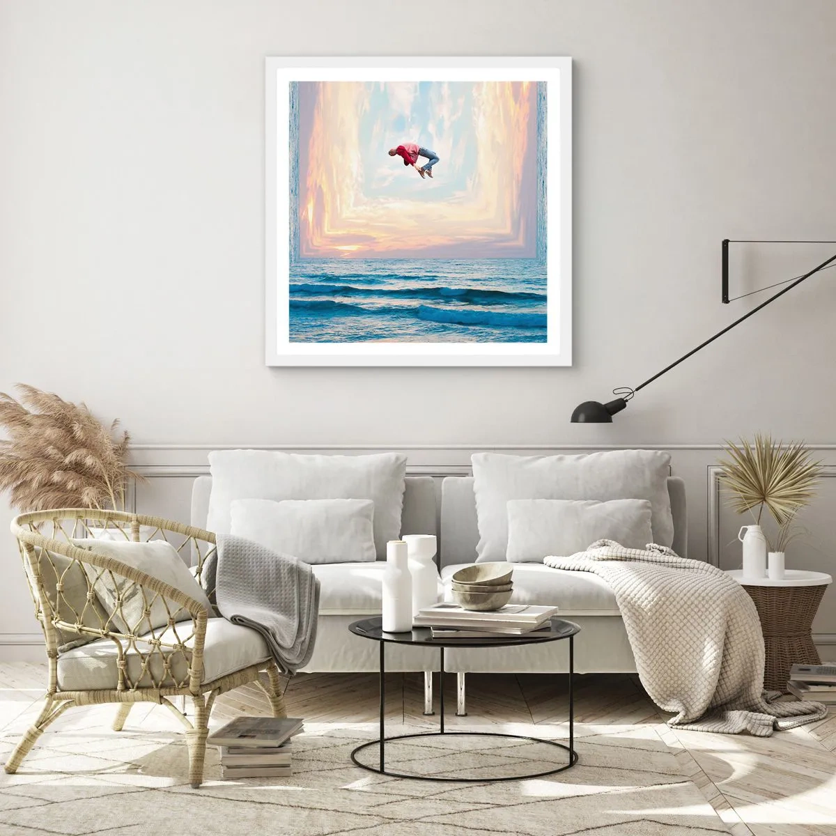 Pôster em moldura branca - Para outra dimensão - 30x30 cm