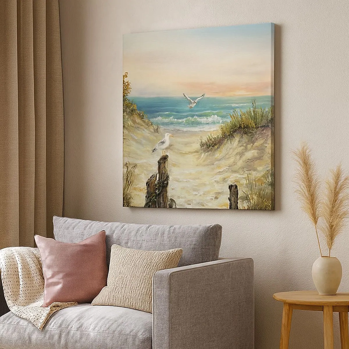 Quadro em tela - Refúgio sem vento - 30x30 cm