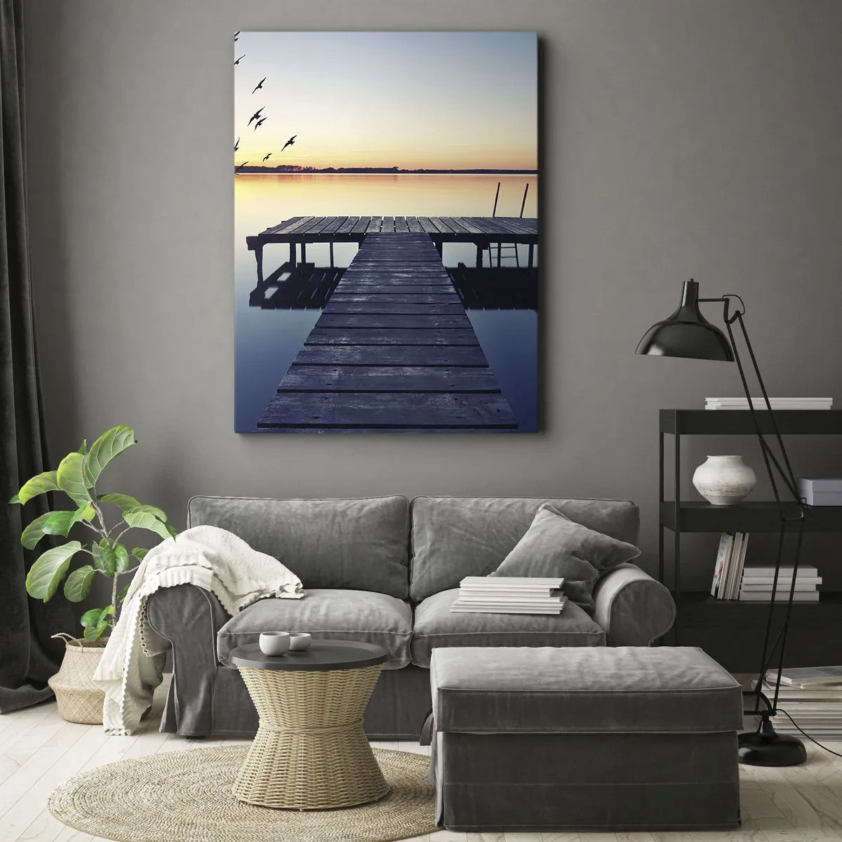 Quadro em tela - Foi um bom dia - 45x80 cm