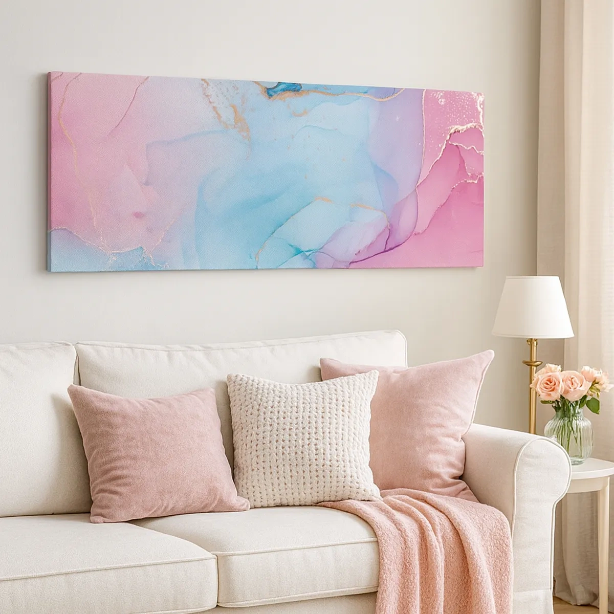 Quadro em tela - Encontro e difusão - 30x30 cm