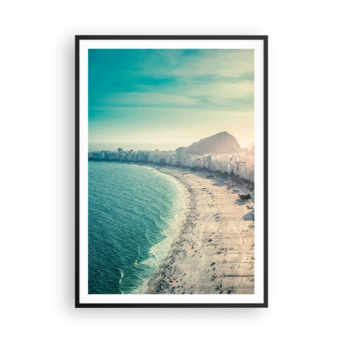 Pôster com moldura preta - Férias eternas no Rio - 70x100 cm