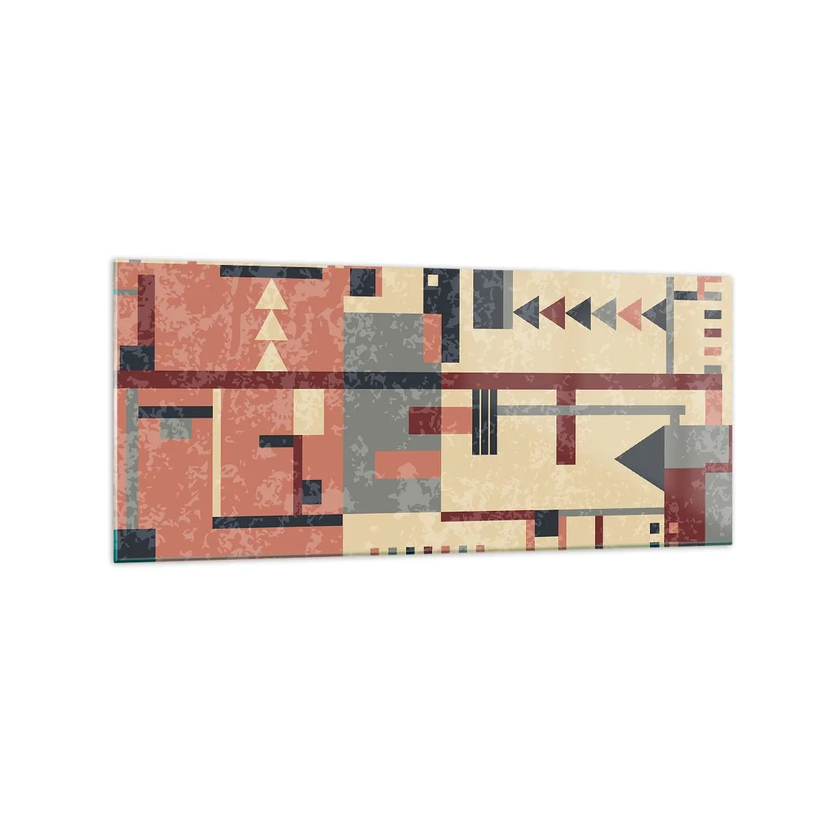 Quadro em vidro - Combinação de verticais e horizontais - 120x50 cm