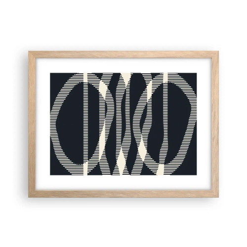 Pôster com moldura de carvalho claro - Uma tentativa de quebrar a escuridão - 40x30 cm