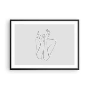 Pôster com moldura preta - Com o que sonham as meninas  - 70x50 cm