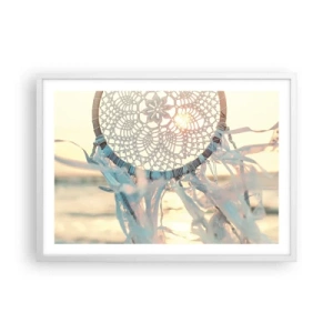 Pôster em moldura branca - Totem de renda - 70x50 cm