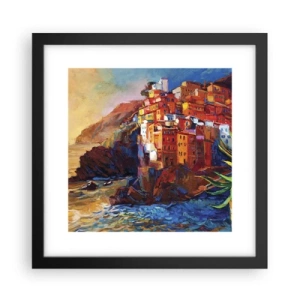 Pôster com moldura preta - Vibrações italianas - 30x30 cm