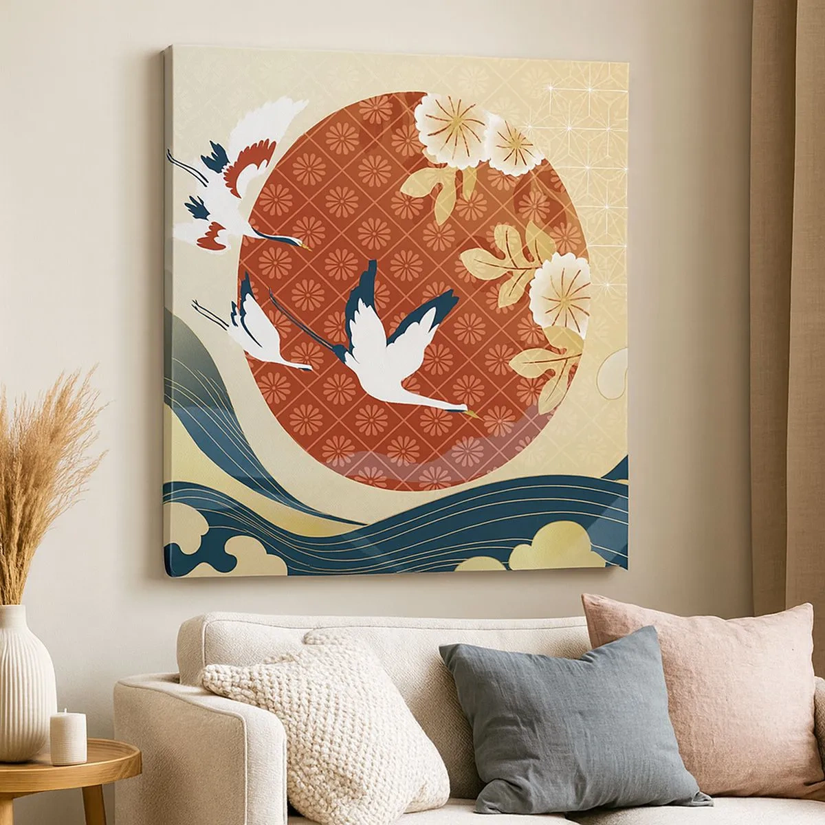 Quadro em tela - Conto de fadas japonês - 30x30 cm