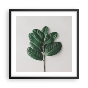 Pôster com moldura preta - Desenho da própria natureza - 50x50 cm