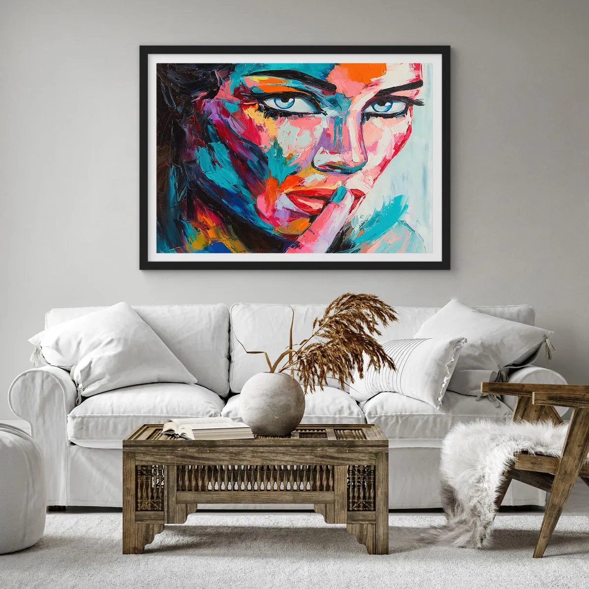 Pôster com moldura preta - O nosso primeiro segredo - 100x70 cm