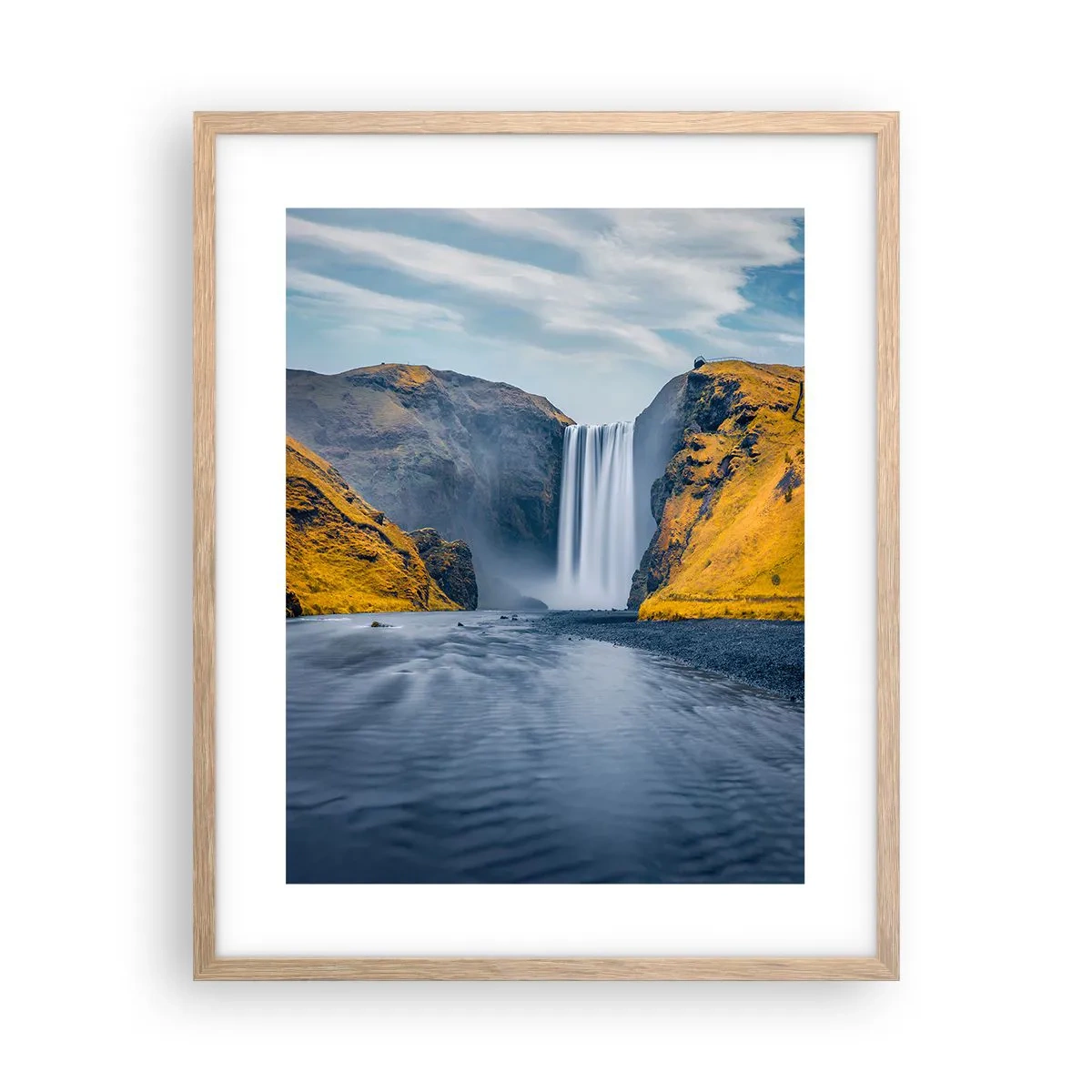 Pôster com moldura de carvalho claro - Eterno permanecer, eterno movimento - 40x50 cm