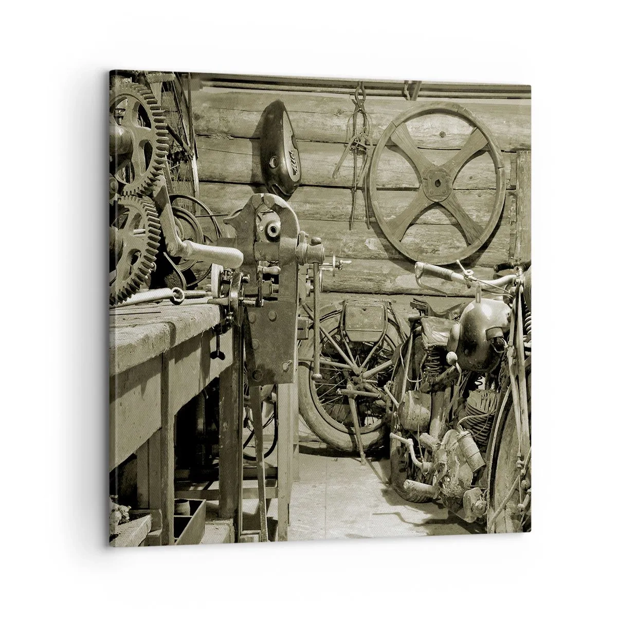 Quadro em tela - No depósito do tio Jorge - 60x60 cm