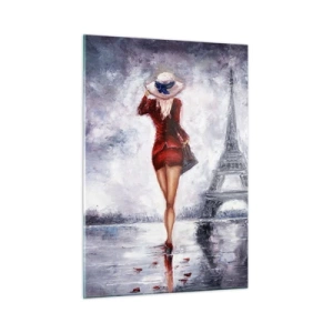 Quadro em vidro - Símbolos parisienses - 50x70 cm