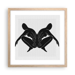 Pôster com moldura de carvalho claro - Uma alma comum - 40x40 cm