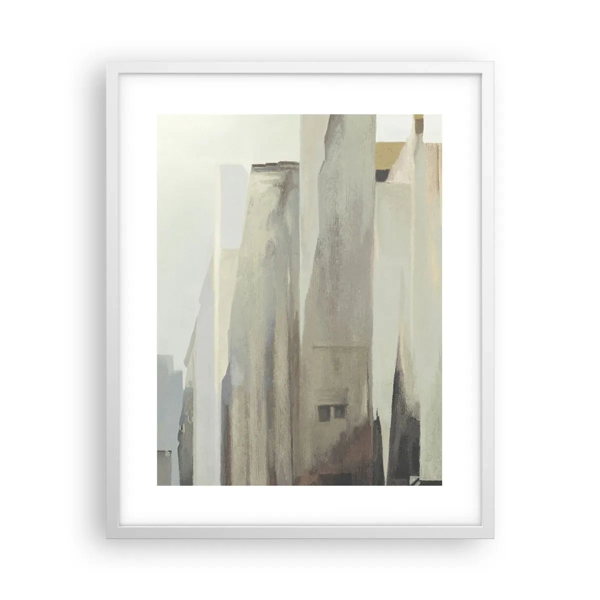 Pôster em moldura branca - Sonho com a cidade - 40x50 cm