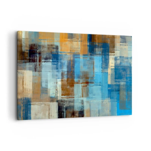Quadro em tela - Através da cortina azul - 120x80 cm