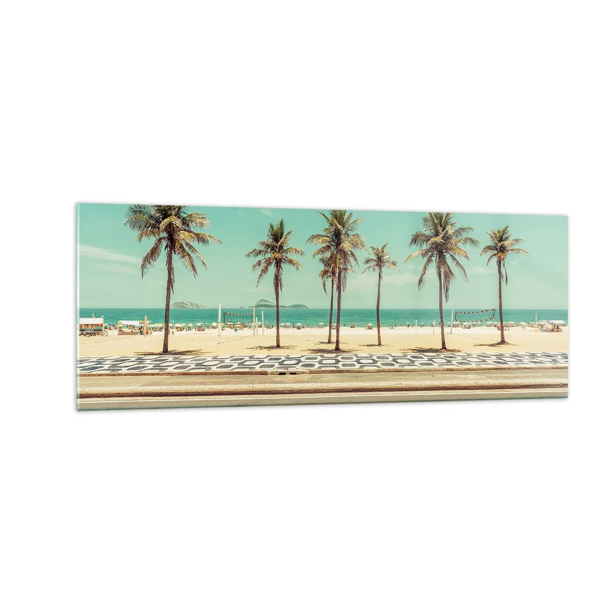 Quadro em vidro - Em guarda da praia - 140x50 cm