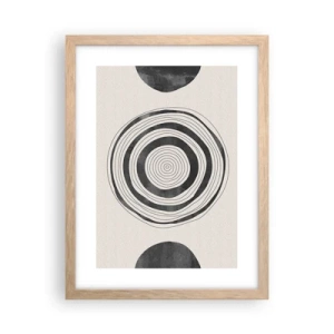 Pôster com moldura de carvalho claro - Importante é o que há no caminho - 30x40 cm