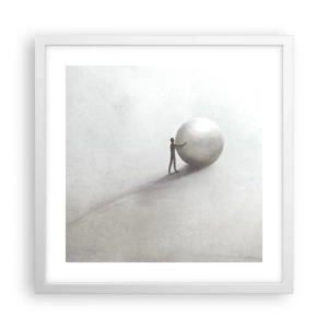 Pôster em moldura branca - O Jogo da Vida - 40x40 cm