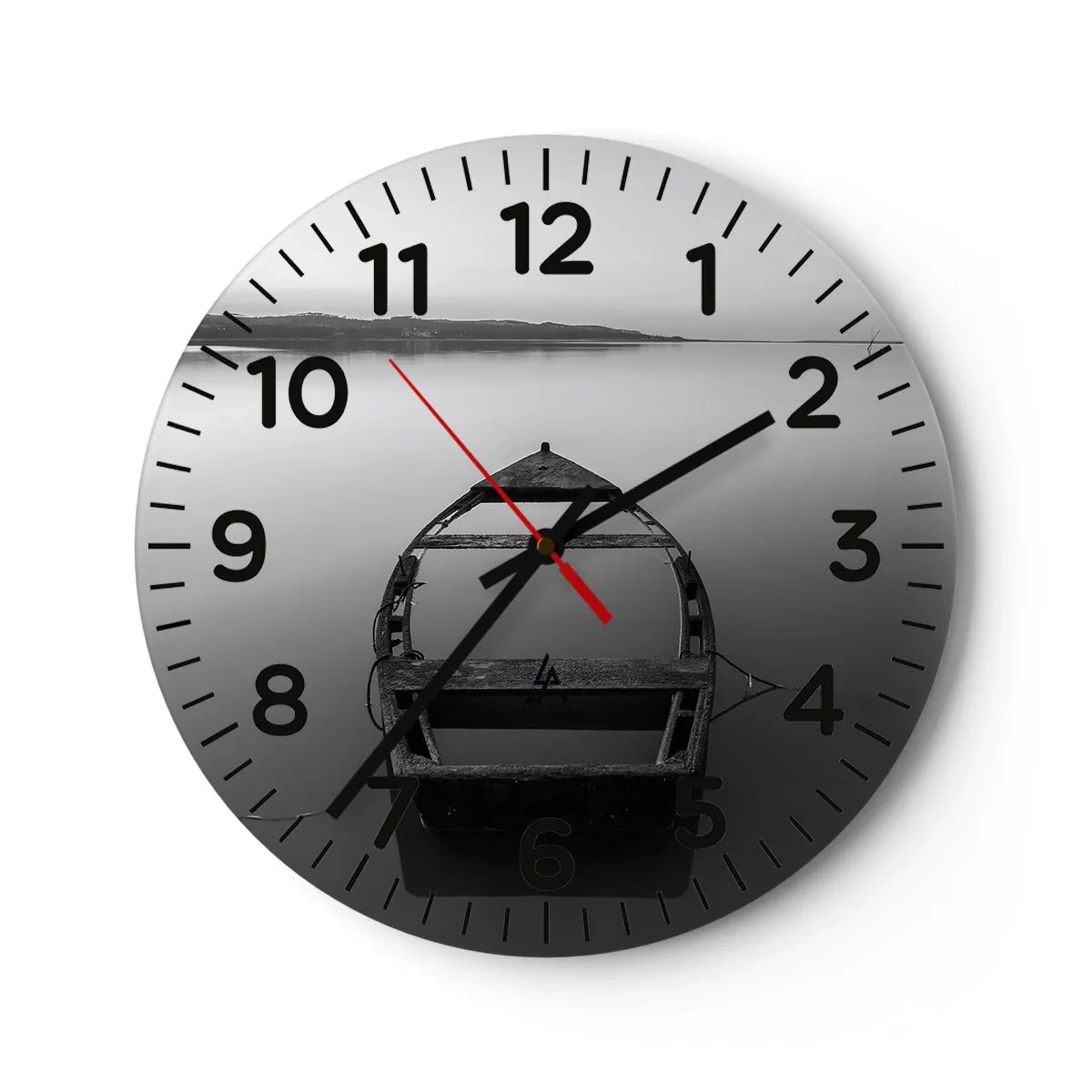 Relógio de parede - Relógio em vidro - Saudade e melancolia - 40x40 cm