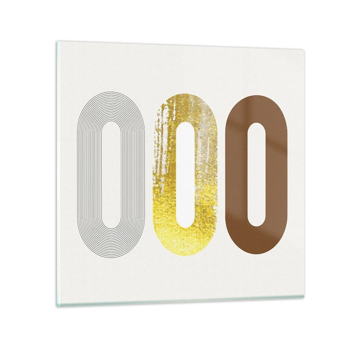 Quadro em vidro - Uuu! - 30x30 cm