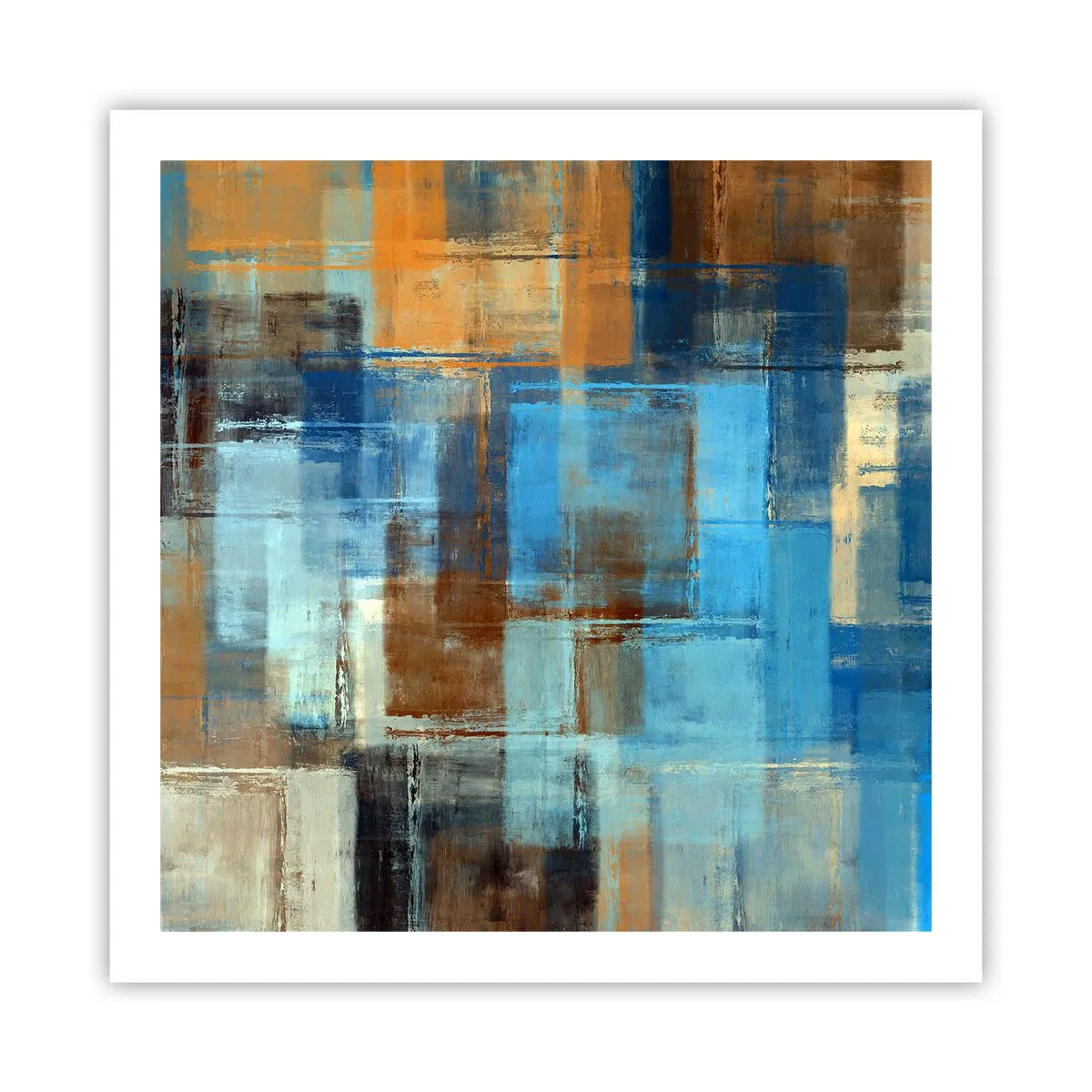 Pôster - Através da cortina azul - 60x60 cm