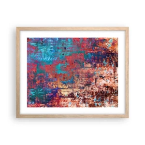 Pôster com moldura de carvalho claro - Memória e esquecimento - 50x40 cm