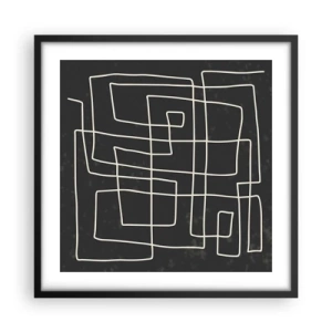 Pôster com moldura preta - Não é tão simples - 50x50 cm