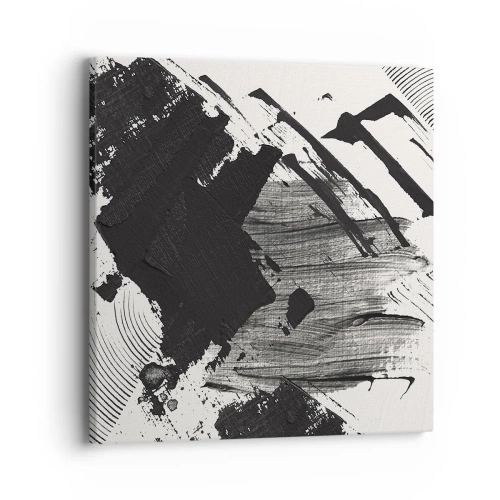 Quadro em tela - Abstração – expressão do preto - 40x40 cm