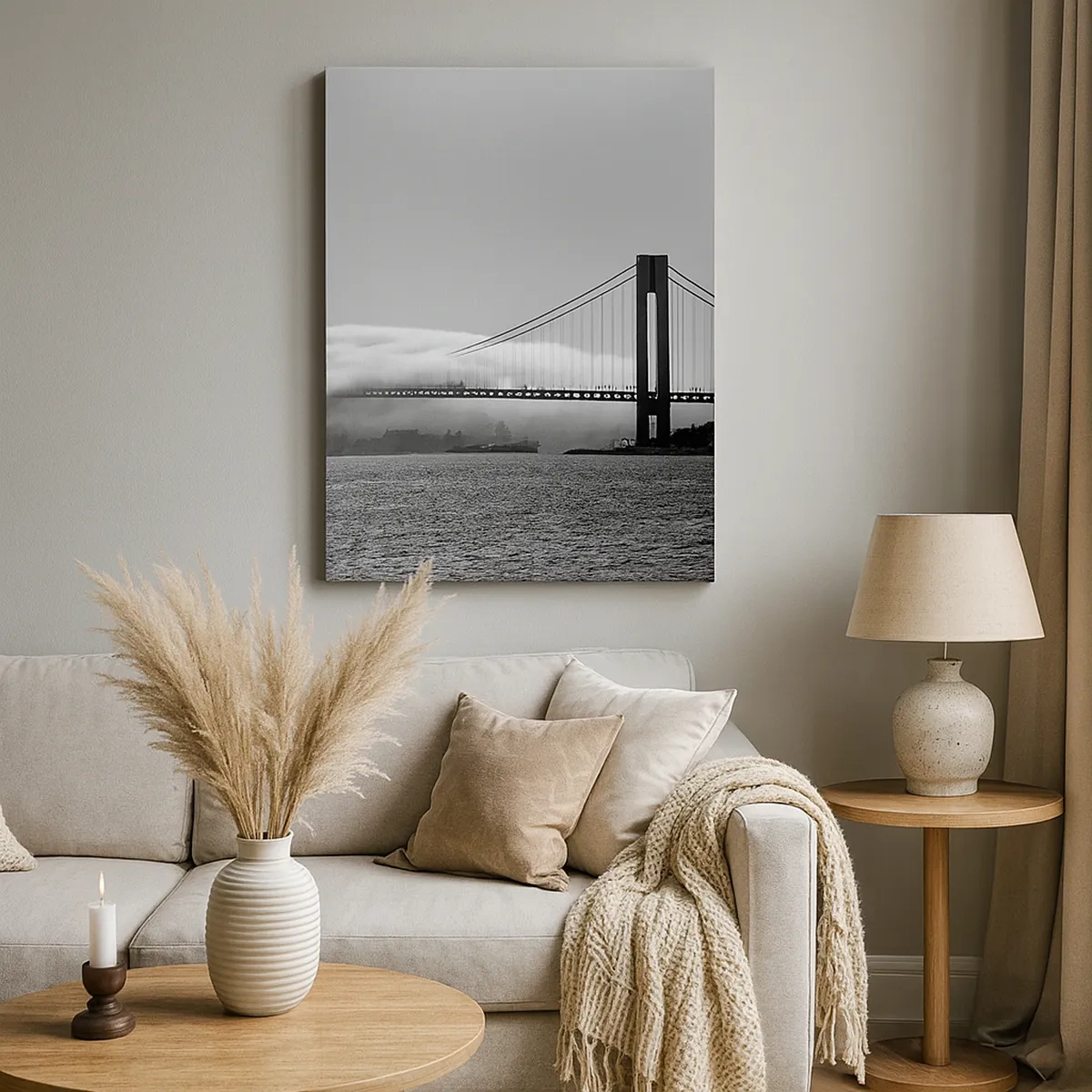 Quadro em tela - Navegando pelo Golden Gate - 50x70 cm