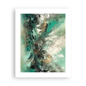 Pôster - Surf esmeralda e preto - 40x50 cm