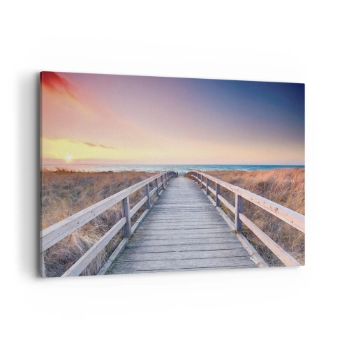 Quadro em tela - Aurora da noite do Báltico - 120x80 cm