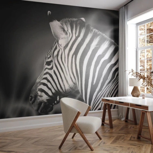Papel de Parede Premium Canvas - O branco é branco e o preto é preto - Costelas, Preto e branco, Animais - 150x105 cm