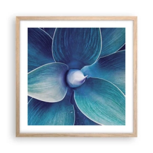 Pôster com moldura de carvalho claro - O azul do céu - 50x50 cm