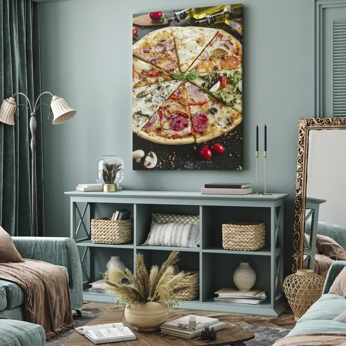 Quadro em tela - Gama de sabores - 70x100 cm