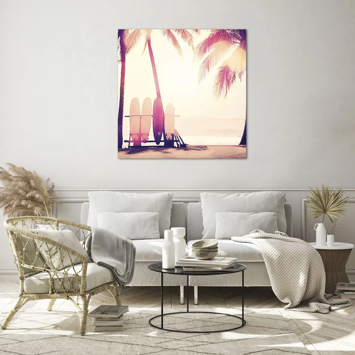 Quadro em vidro - Vai ser um grande dia - 40x40 cm