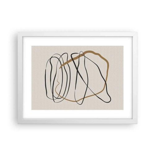 Pôster em moldura branca - Composição – dança em loop - 40x30 cm